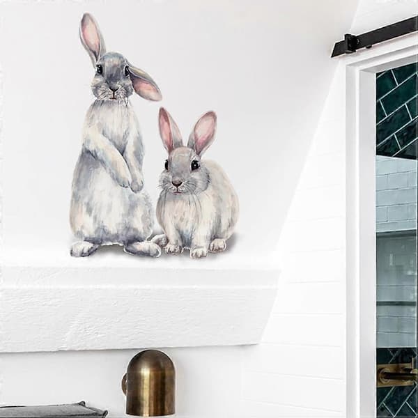 Rabbit Cartoon Easter Wall Decal Removable Decoration for Home Nursery