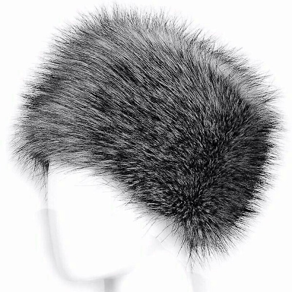 1 st Dam Rysk Fluffig Fuskpäls Hatt Vinter Öronvärmare Skidmössa S