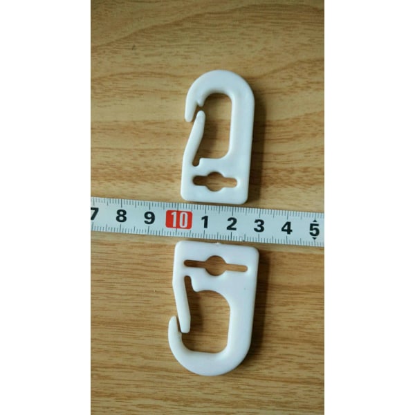 *Pärla sällsynta 100 karbinhakar, flaggkrokar, plastkarbinhakar för flaggstänger*