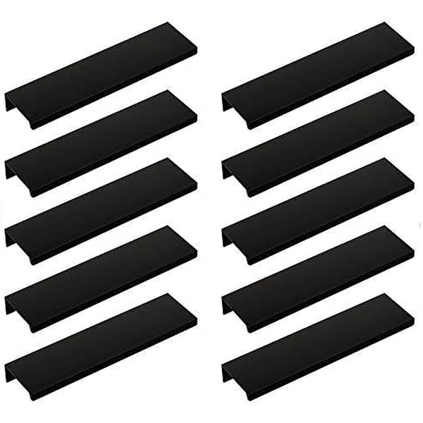 *10 stk. sorte kjøkkenskapskuffhåndtak (150 mm, sort)*