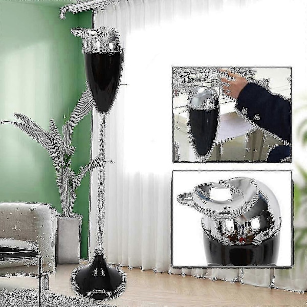 Justerbar Höjd 75cm Flexibel Cigarettgolvstativ Askopp Med Lock Kompatibel Toalett Vardagsrum Limit-hy