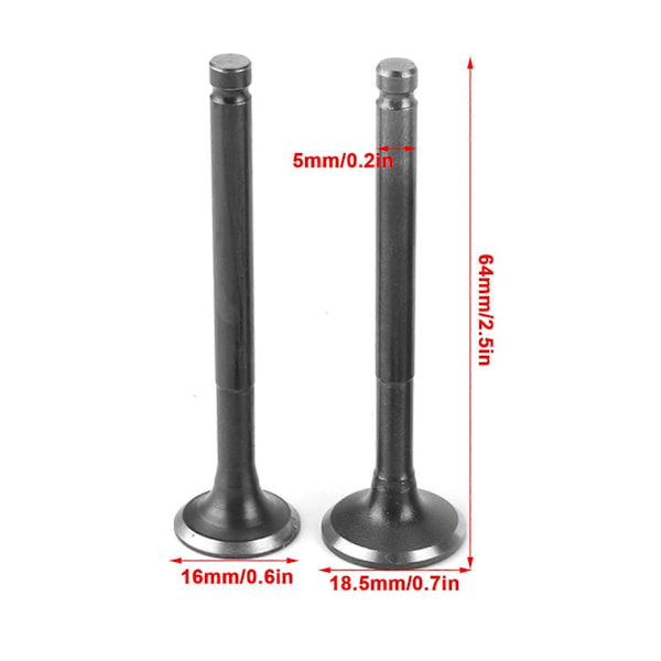 16 kpl Moottoriventtiilin Jousipaketti Metallipinnoitus Sopii GY6 50 60 80 100 125 150CC