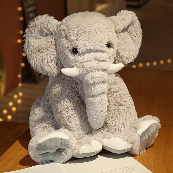 Elefant Plyschdjur för Barn, 45cm Mjuk Elefant Fylld Djur