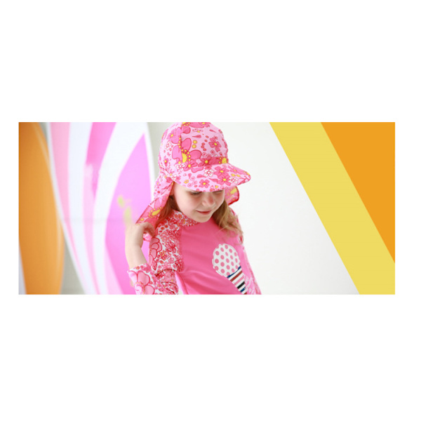 #Baby Toddler Solhatt UPF 50+ Badehette Nakkeklaff Justerbar Hakkestropp UV Solbeskyttelse Hatter#