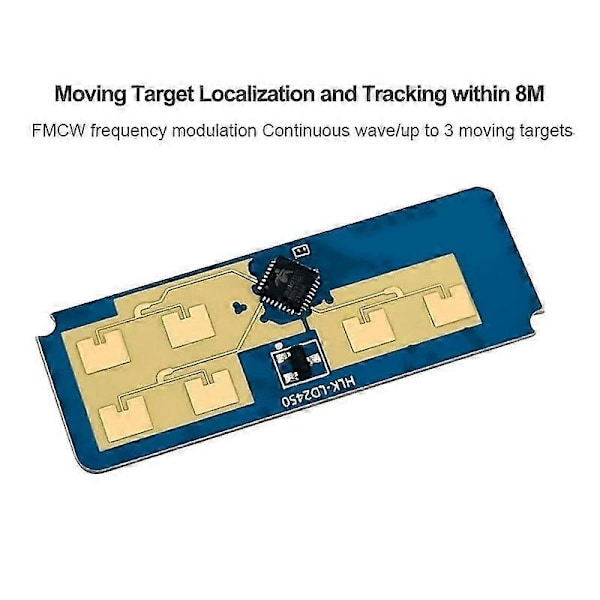 HLK-LD2450 24G Smart Home Våg Mänsklig Kropp Rörelse Målspårning Radar Sensor Modul Testavstånd Vinkel Hastighet