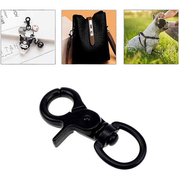 5 Stycken Vridbar Ögla Snäppkrok, Roterande Nyckelringskrok, Metall Vridbar Nyckelring, Vridbara Snäppkrokar, Sax Snäppkrokar, för Nyckelringar, Hundkoppel, Hantverk