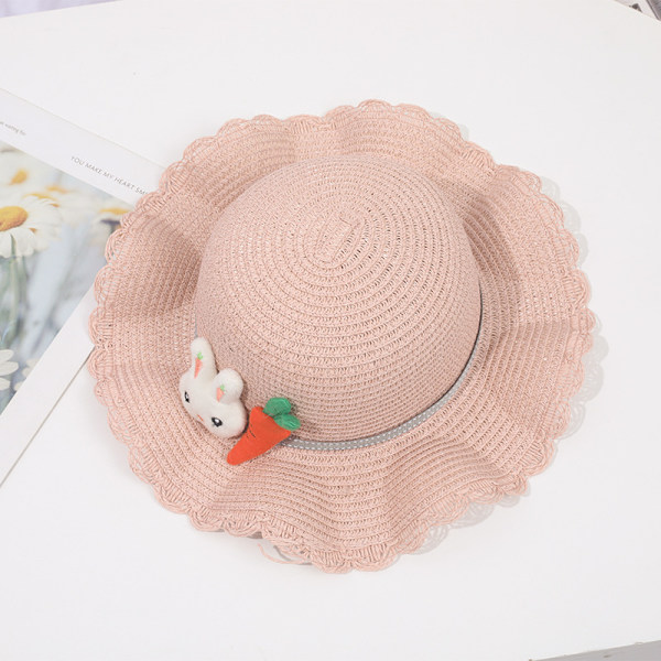 #Kaninhatt Solveske Solskjerm Jente Halm Barn Barn Halm+Anime Strandhatt for Barn#