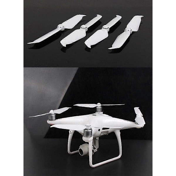 2 Paria 9455S Hiljaisia Propelleja DJI Phantom 4 Pro V2.0/Phantom 4 Pro/Phantom 4 Advanced -malleille - Valkoinen