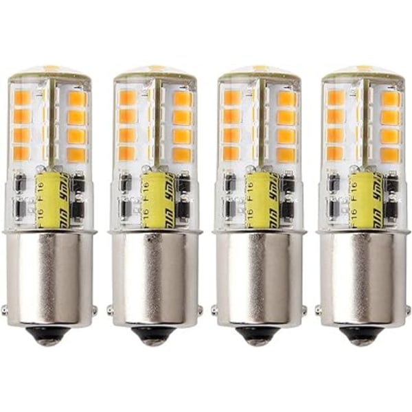 #(4-pack) HRYSPN Ba15s 1156 p21/5w 12v LED-lampa 5 W Varmvit 3000 K 500lm Backljus Bromsljus Husbil Båt Landskap etc#