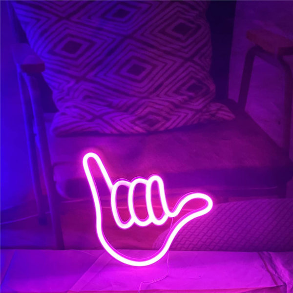 Neon Håndformet Hængende Lys - Dekorativ LED-lampe, Til Hjemmet