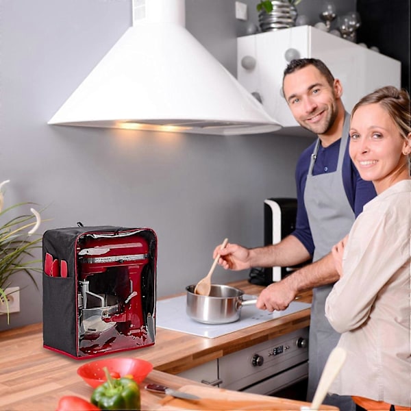 Dammskydd för köksmixer - Skyddande överdragspåse för köksmaskin med kantdesign | Mixeröverdrag med sidoförvaringsfickor