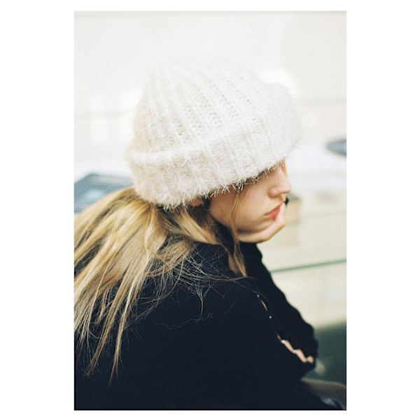 /#/Uldblanding hat - hvid, Ensfarvet uldblanding hat til kvinder, wit/#/