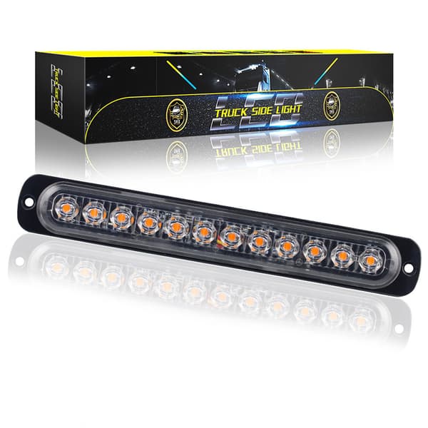 Stroboskop Strobe 12 LED blixtljus Auto 12-24V Nödljus A4