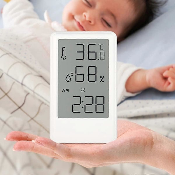 LED digital väckarklocka med stor LCD-display, digital sängklocka