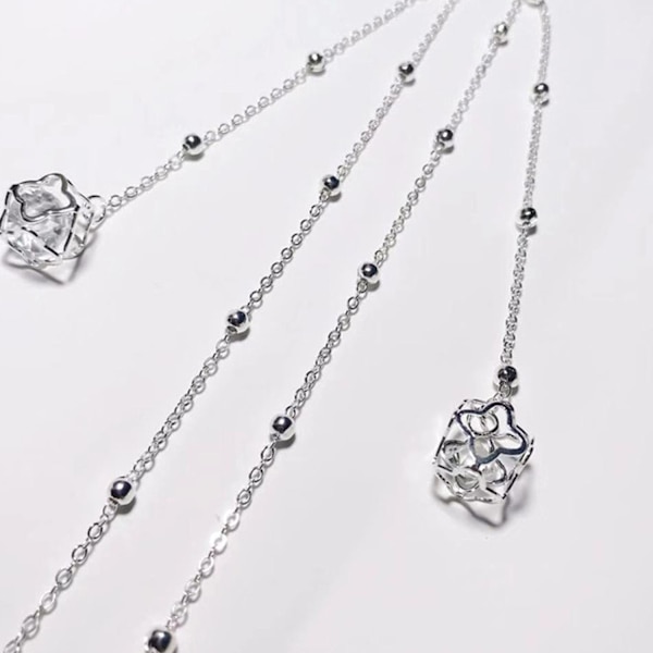 #Silver modernt enkelt glasögonkedja#