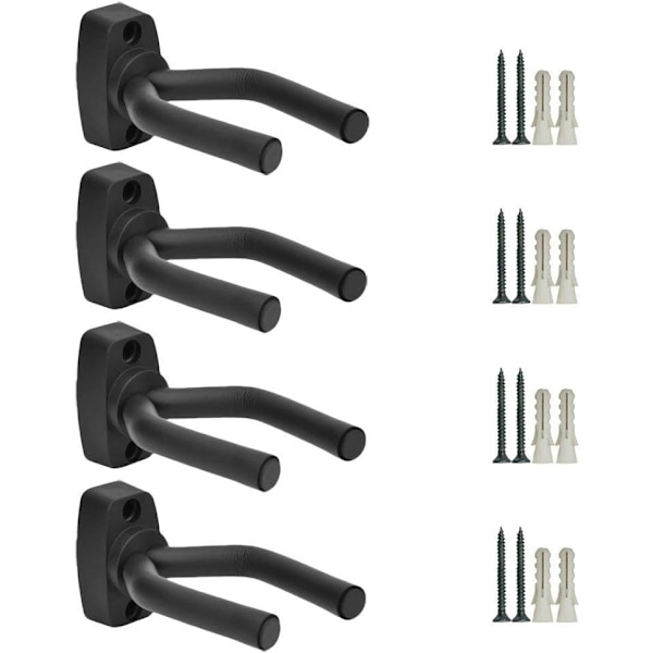Gitarrväggfäste Hängare 4-pack, Gitarrhängare Väggkrokfäste