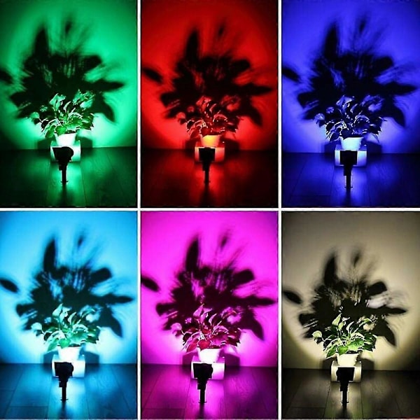 7 LED aurinkovalo, aurinkospotti 7 värin vaihdolla, langaton vedenpitävä IP65 puutarhavalo 180° säädettävällä ulkokäyttöön tarkoitetulla aurinkospotilla