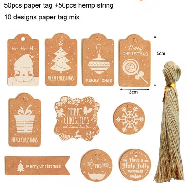#50 stk julekort i kraftpapir#