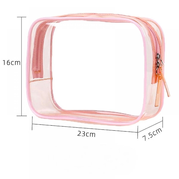 Genomskinlig Toalettväska, Sminkväska för Resor för Kvinnor och Män, PVC Kosmetik Toalettväska (1 st)