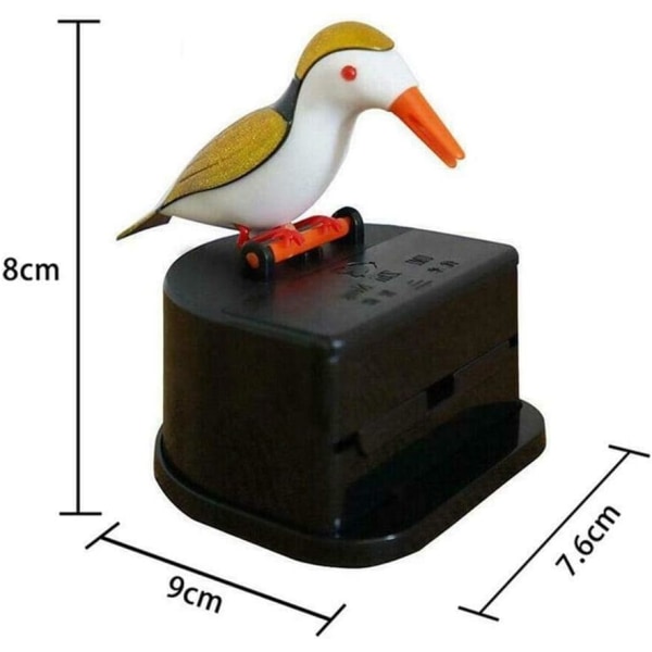 Tandstikholder Dispenser, Automatisk Fugl Tandstikæske, Fugl W