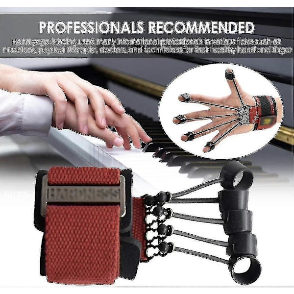 Finger Extensor Exerciser Hand Yoga Motståndsband Styrketränare