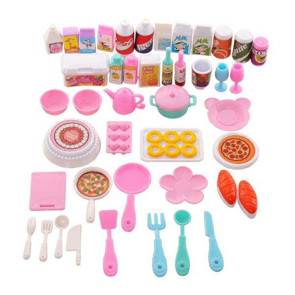 120 pieces of dollhouse and Lele Barbie learning accessories