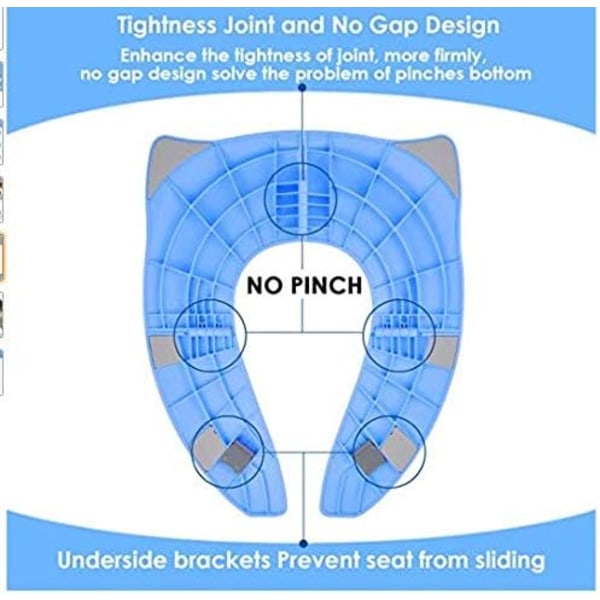 /#/[Ny] Baby Toalettstol Fällbar Barnstol Reducer Toalett Resa Fällbar Resa Potta Säte för Barn Baby  Blå/#/