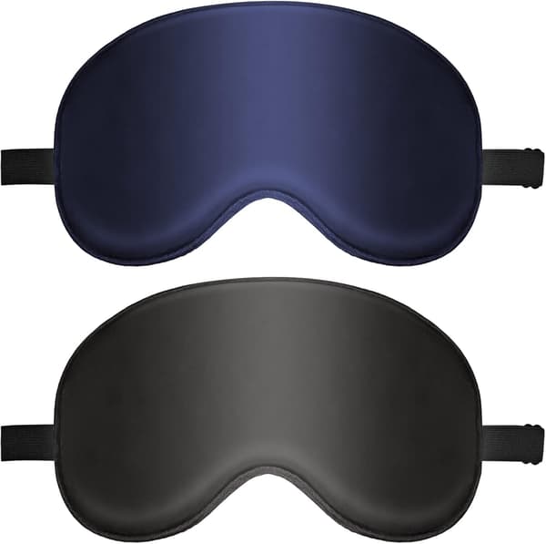 Sovemaske, sett med 2 øyeplaster sovemaske for søvn Ultra Sof