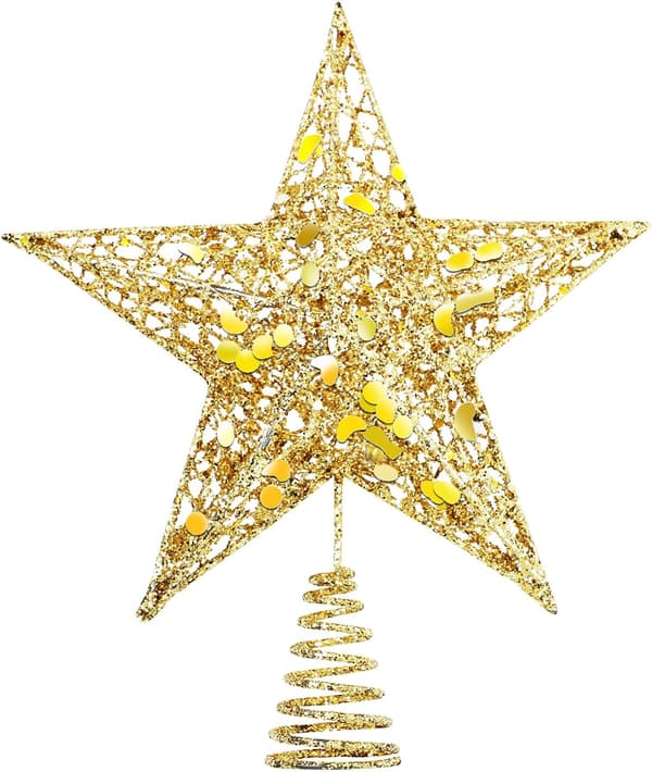 *1 st glitter julgransprydnad i metall julgransprydnad hål*