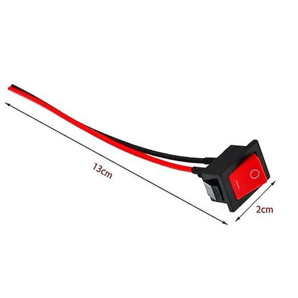 20 st Mini Vippströmbrytare, Mini Båtströmbrytare, Kabelansluten Start/Start Vippströmbrytare 6A/250V 10A/125V för Bil, Båt, Hushållsapparater