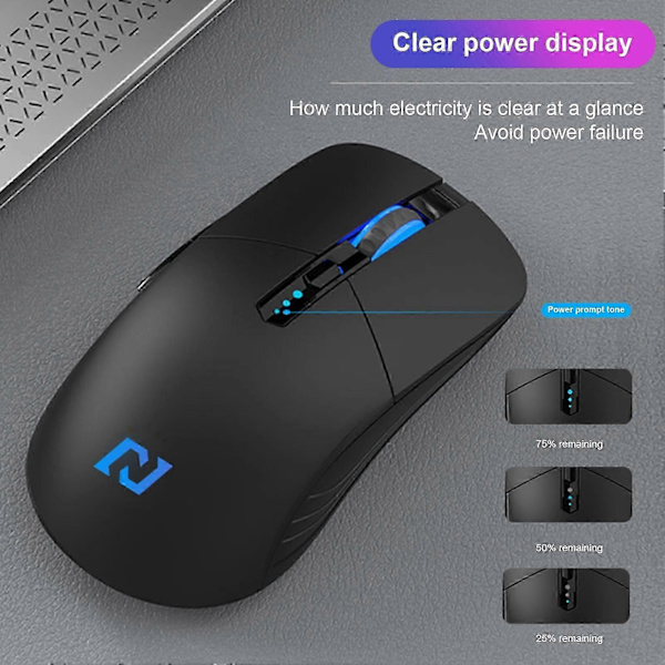 G12 Trådløs Mus LED 2.4G Stille Knapper Oppladbar Datamaskin Optisk Motor Gaming Mus for PC
