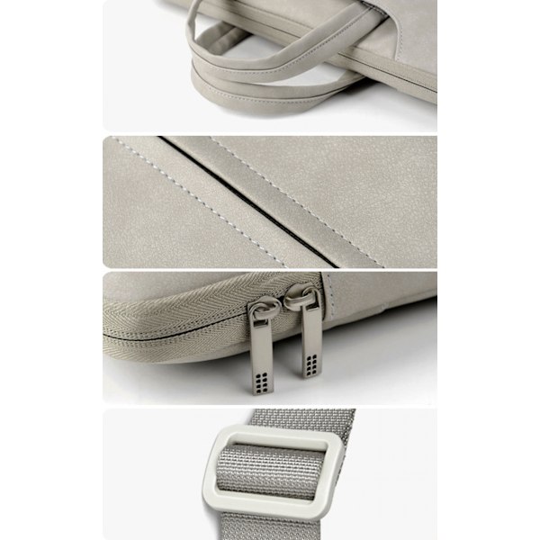 #Laptop Taske 15,6 Tommer Læder Unisex Aktetaske Vandafvisende Holdbar#