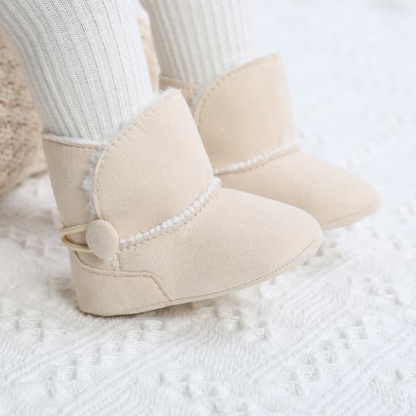 #12CM Fôrede Lær Barneboots Babysko Sko Polstret Varme#