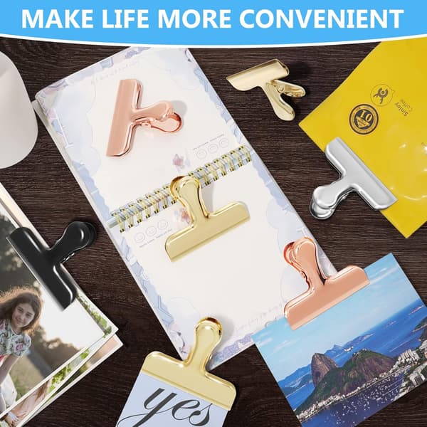 Sorte Chip Clips, 8 Pak Stål Chip Clips, Chip Clips