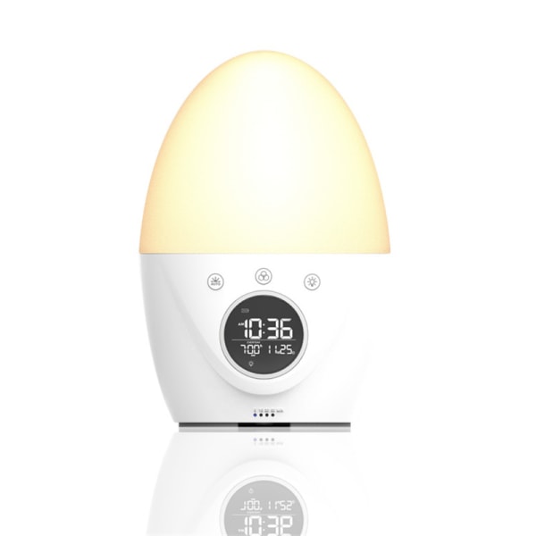 White Children's Alarm Clock,Bright Alarm Clock, Dual Alarm Cloc