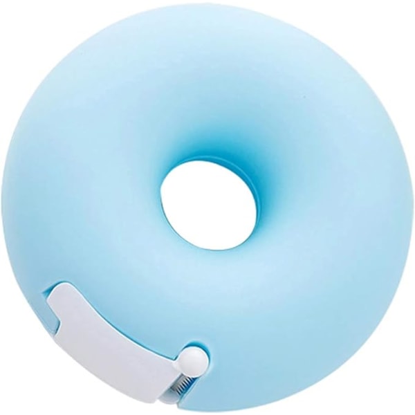 /#/Blå Donut-formet tape dispenser, 7,5*7,5*3cm Mini tape dispenser/#/