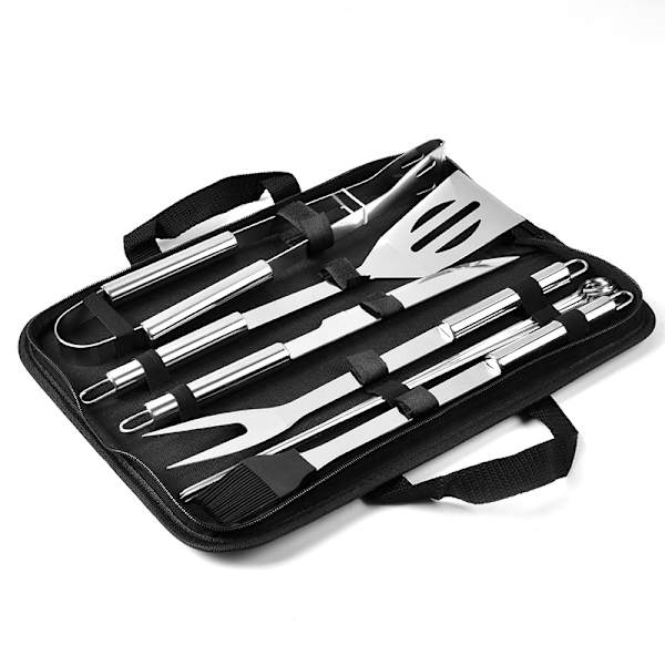 *16 stk. grillredskaber, rustfrit stål grillredskaber sæt køkkenredskaber sæt grill grillredskaber kit grilltilbehør med (16 stk)*