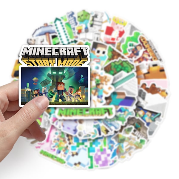 #100 Stykker Minecraft Klistremerker Dekaler Sett for Barn Voksne Vanntette#