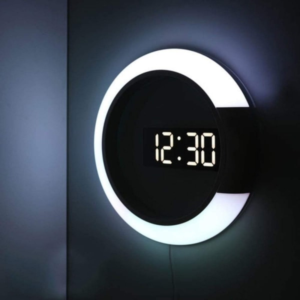 #Väggklocka digital klocka med fjärrkontroll glödande mångfärgad atmosfär#