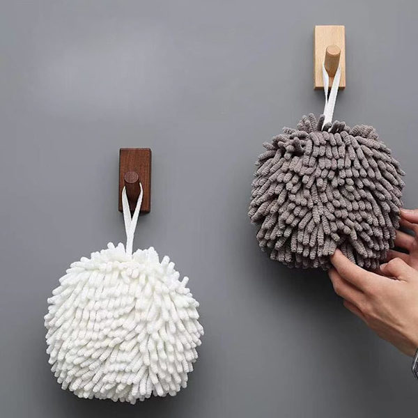 (Hvid) Sæt med 1 Chenille Håndklæde, Mikrofiber Badehåndklæde