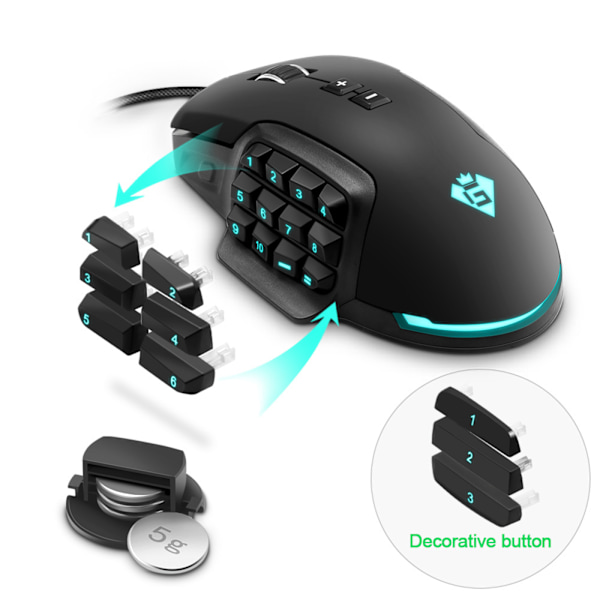 /#/Gaming mus med ledning 24000dpi gaming mus \"System\"/#/