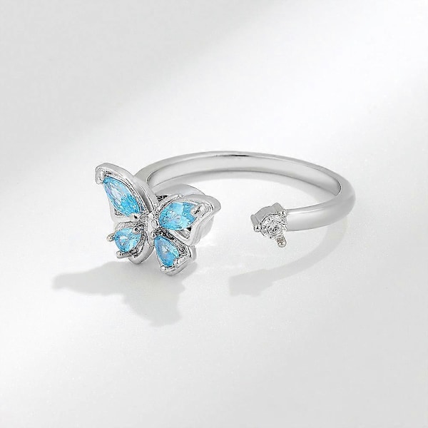 S925 Sterling Silver Fidget Ring för Kvinnor Flickor Justerbara Knogringar