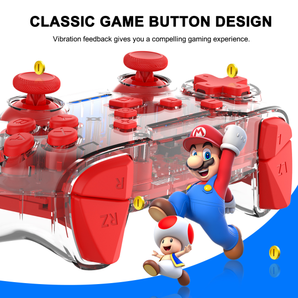 Handkontroll för Nintendo Switch/switch Gamepad (röd)