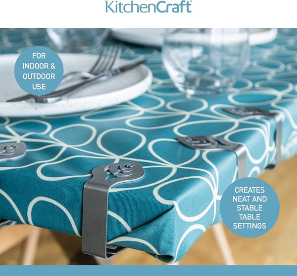Kitchen Craft Sett med 4 Borddukspenner i Rustfritt Stål