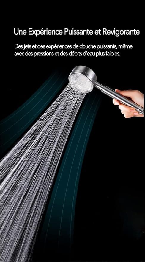 #304 Rustfrit Stål Højtryks Bruseshower  Badeværelse Bruseshower Håndbruser Vandbesparende Nem Installation - Taljeformet Sprøjtemetode#