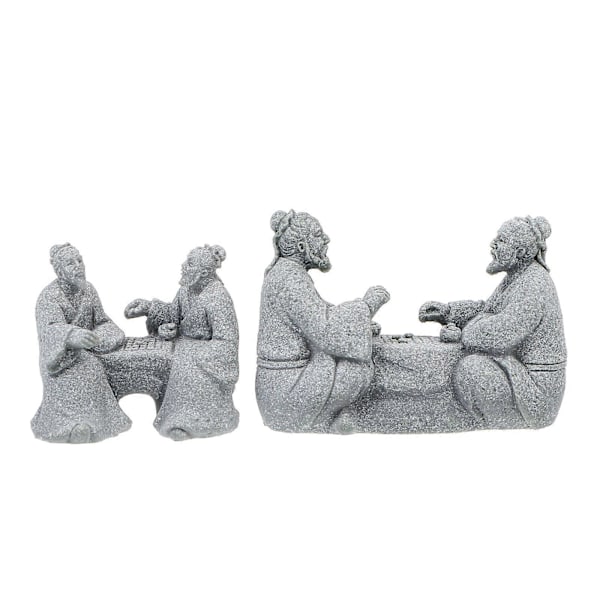 2 stk. Kreativ Kunstnerisk Hjemmeinnredning Sandstein Zen Ornament Landskapspynt Grå