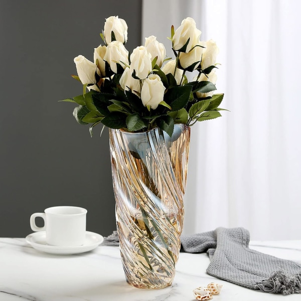 Modern minimalistisk glasblommorvas Nordic Floral Handgjord H