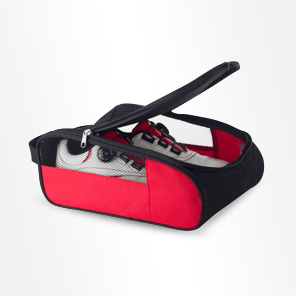 Golfskobag (Svart och Röd), Golfskobag för Män/Kvinnor, Med Blixtlås