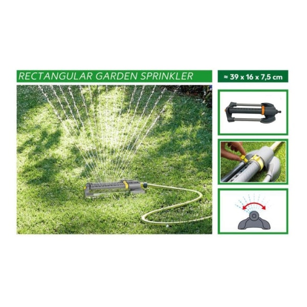 1 st (grå) fyrkantig sprinkler, trädgårdssprinkler för trädgårdsskötsel och odling