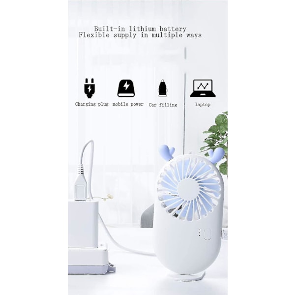Bärbar Liten USB-Fläkt Uppladdningsbar USB Och Mycket Liten Fickfläkt